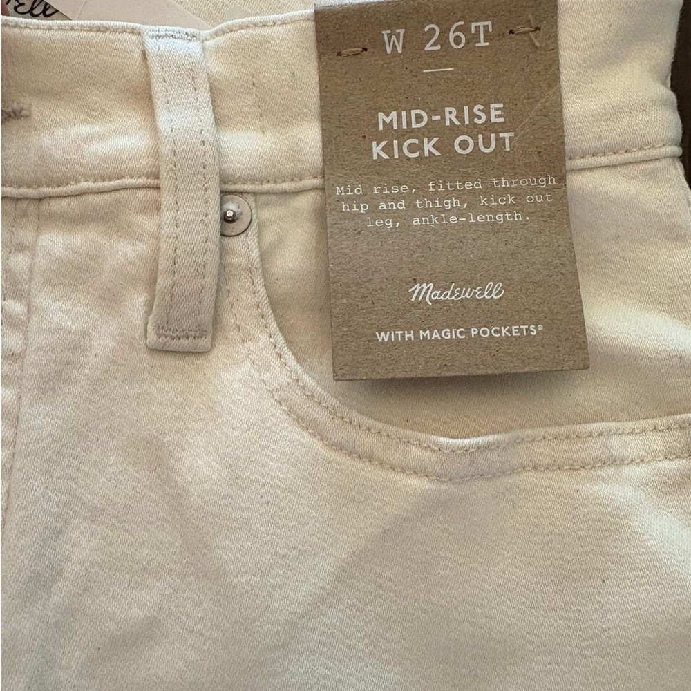 NWT Madewell Tall Kick Out Crop Jeans Vintage Canvas